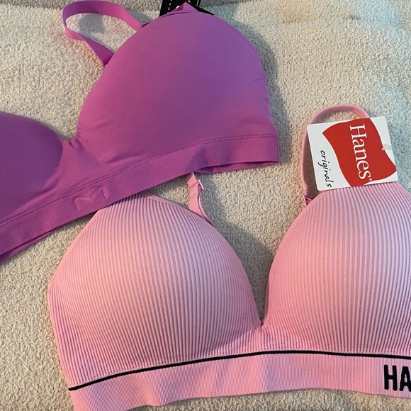 NWT Lot of 2 Hanes/Maidenform Comfort Bras, Sz. 2XL, Purple/Pink!! - Picture 2 of 13